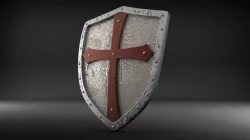 Scudo Templare decorativo parete Templar shield
