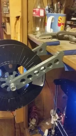 Spool holder for 19mm thick shelf