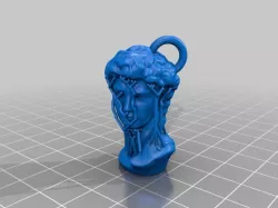 Statue of David Head Keychain