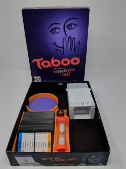 Taboo Board Game Insert with Deck Holder