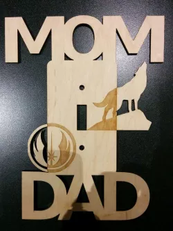 Toggle Switch Plate for Mom and Dad