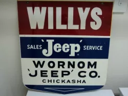 vintage willys/jeep sign