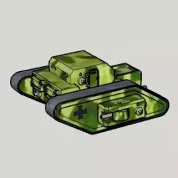 WWI German Fictional Rhomboid RC Tank