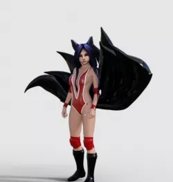 Ahri  nine tail fox wrestling    version  