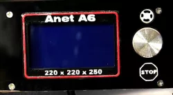 Anet A6, Switch for the extruder fan and frames for the front of the display