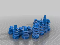 corkscrew chess set