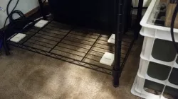 Desktop ATX case foot adapter for wire shelf