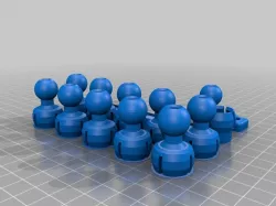 Easier to print Ball and Socket LED Lamp Link STL and All-in-one