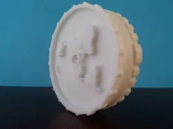 Flat Earth model on herbs grinder.  < KeyChain>