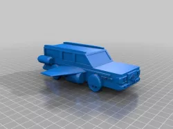 Futuristic Flying Station Wagon "WagenCorps Revamp AD" prototype "Revamp-X"