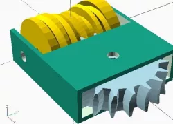 globoid worm gear drive - parametric OpenSCAD code with large ratio range