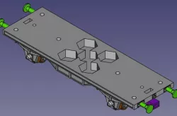 H0 scale wagon chassis compatible with Hobby series