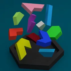 Hexagon tangram puzzle