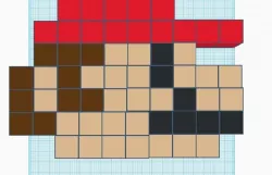Mario Face 8 Bit