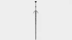 Mastercrafted Wolven Silver Sword - The Witcher