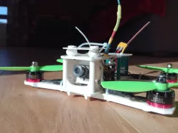Orientable Peon 230 compatible FPV Cam support & rear led holder