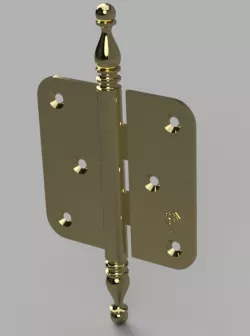 Scharnier met sierpen 76mm (Hinge with decorative pin)