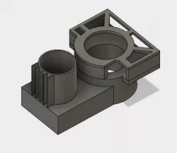 Suction nose for CNC Stepcraft (to connect a vacuum cleaner)
