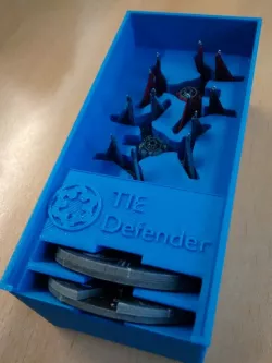 TIE Defender x2 Holder (X-Wing Miniatures) for Stanley organizer