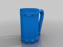 Viking style mug energy/pop drink holder