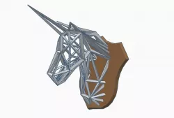 Wireframe Unicorn Trophy