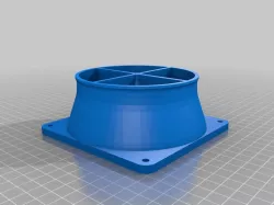 3D Printer Fume Fan / Duct Coupler 120mm fan to 4-inch duct