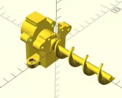 5v Stepper Motor Mount and Auger for "Fish Feeder Project"