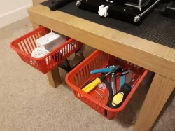 Basket to Drawer Runners for Ikea LACK table