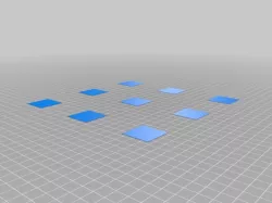Bed level test (nine squares 30x30mm)