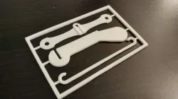 Business card puzzle crossbow for toothpicks