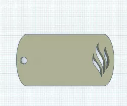Customizable dog tag with Seagrave logo