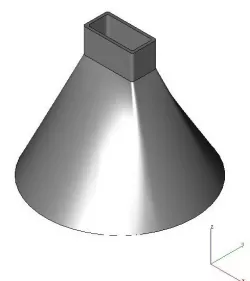 Dad's Funnel, Large and Small Size, Its a round funnel with a rectangular end.