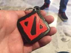 Dota 2 Logo Keychain - Two pieces