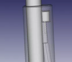 DS18B220 Pipe 8mm. Housing for a flow-through temperature sensor 