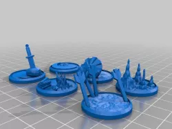 Figure Bases - Set 9 (25mm - 35mm miniatures)