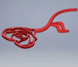 Heart Rose with Stem 