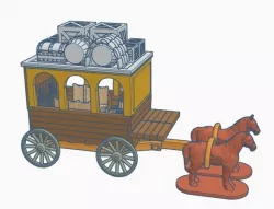 Horse-drawn Carriage for 28mm
