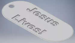 Jesus Lives Dog Tag