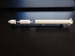 Long March 2D Chinese rocket with separable stages and stand