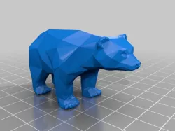 low poly bear