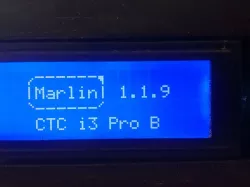 Marlin 1.1.9 on CTC prusa i3 DIY (GT2560 rev a)