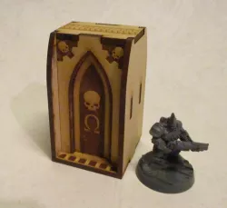 Necromunda Zone Mortalis compatible half-width wall for 3mm laser cut MDF