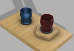 Plant pot and coaster