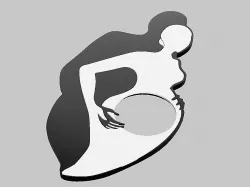 Sonogram picture frame with lithophane
