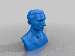 Tesla bust 2 logo on back