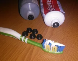 Toothpaste economy sub-lid. Toothpaste saver lid