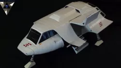 V Spaceship Stacked Vector replica