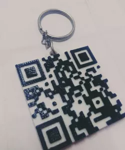 Valentine day QR code keychain