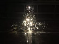 Wire Frame Meditating Cat