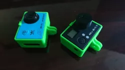 Action cam mounting frame